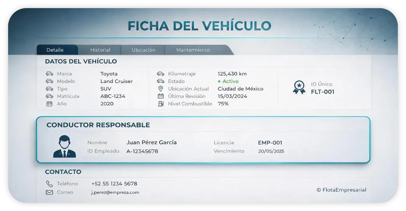 Ficha de vehículo
